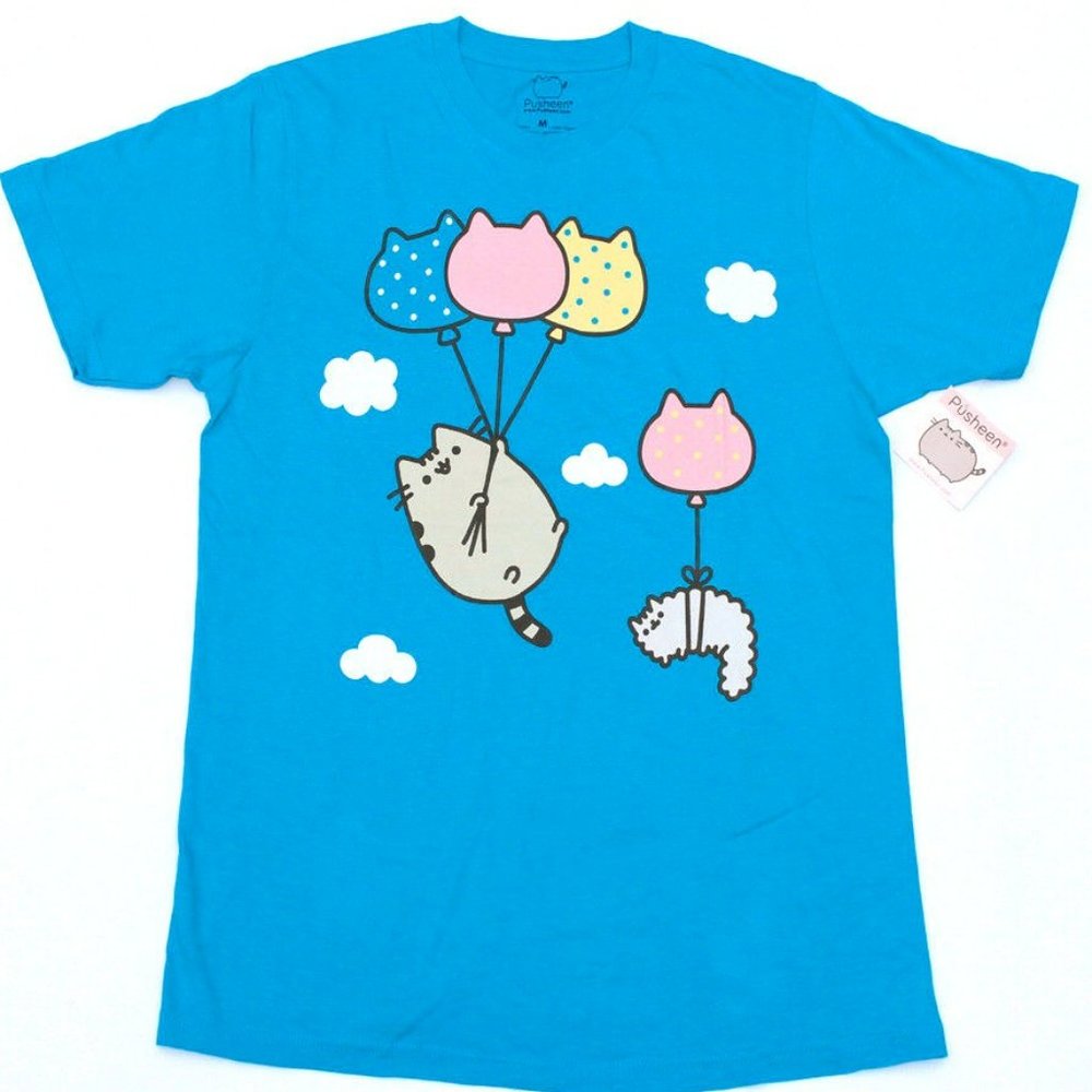 Pusheen Cat Balloons Unisex style T-Shirt